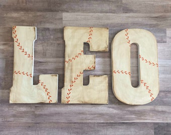 Baseball Wall Decor, Sports Wall Decor, Boys Room Decor, Baseball Letters