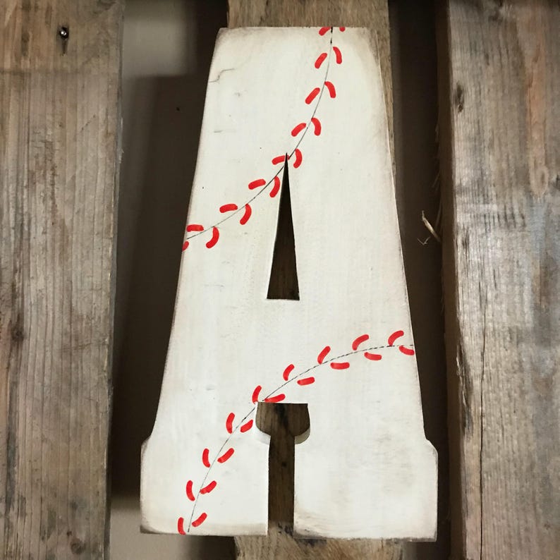 Vintage Baseball Name Standing Wood Used Baseball Sign Boys Etsy