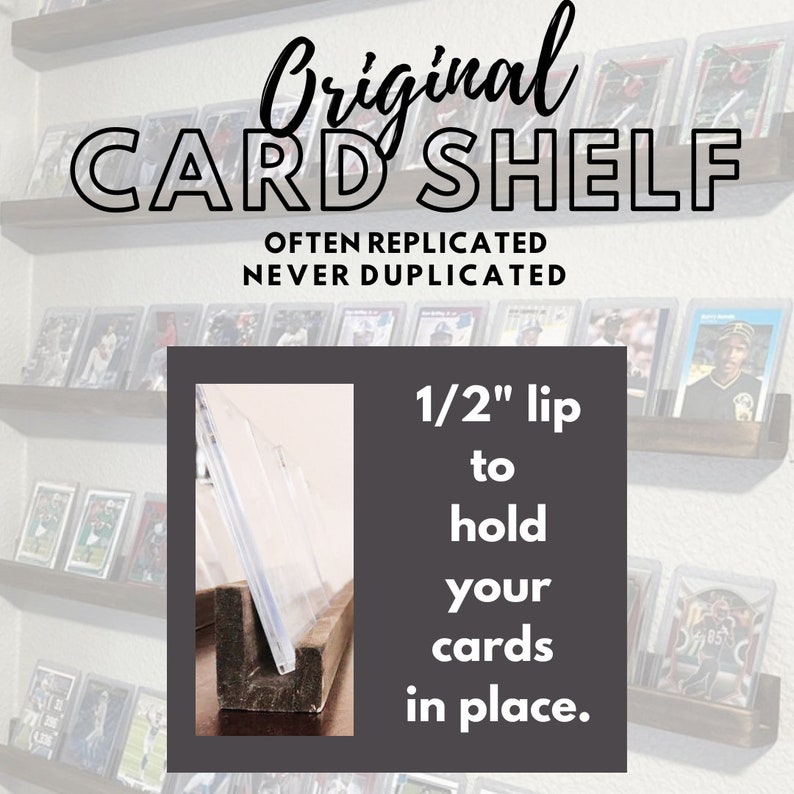 36 Card Display Shelves, Set of Five, football cards, baseball cards, basketball cards, card shelf image 2