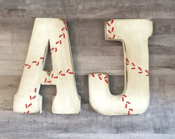 Vintage Baseball Name, Baseball Letters, Personalized Baseball Name, Baseball Nursery, Boys Room, Nursery Decor, Baby Shower, Baby Boy Gift