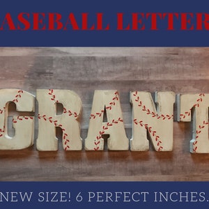 Vintage Baseball Name, Baseball Letters, Personalized Baseball Name, Baseball Nursery, Boys Room, Nursery Decor, Baby Shower, Baby Boy Gift image 2