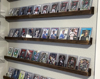 36" Card Display Shelves, football cards, baseball cards, basketball cards