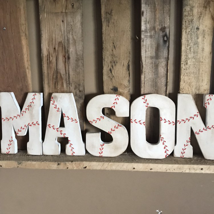 Vintage Baseball Name, Baseball Letters, Personalized Baseball Name, …