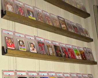 36" Card Display Shelves, football cards, baseball cards, basketball cards