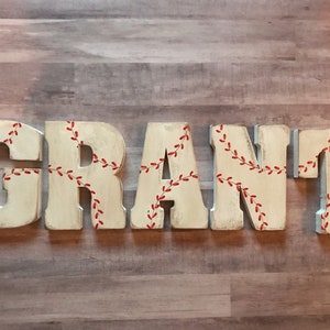 Vintage Baseball Name, Baseball Letters, Personalized Baseball Name, Baseball Nursery, Boys Room, Nursery Decor, Baby Shower, Baby Boy Gift