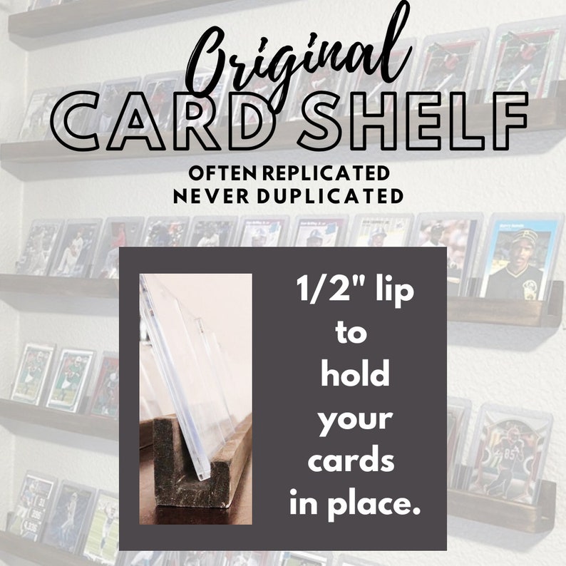 4 Card Display Shelves, Single Card Display, Phone Stand, football cards, baseball cards, basketball cards image 4