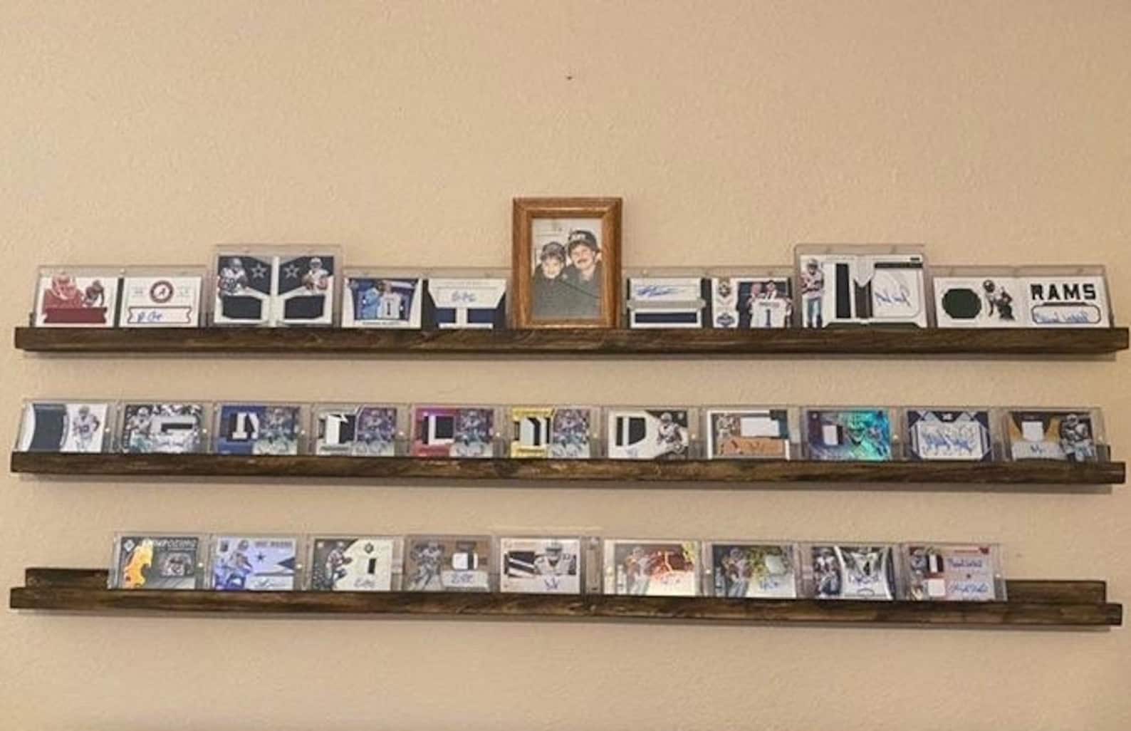 36 Card Display Shelves Football Cards Baseball Cards Etsy