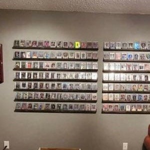 48” Card Display Shelves, football cards, baseball cards, basketball cards