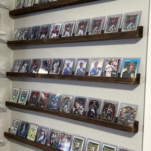 36 Card Display Shelves, Set of Five, football cards, baseball cards, basketball cards, card shelf image 1