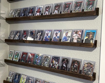 36” Card Display Shelves, Set of Five, football cards, baseball cards, basketball cards, card shelf