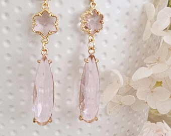 Pink Party earrings.pink wedding earrings.Wedding gift.crystals earrings.Bridal earrings.bwedding necklace&earrings.birtyday gift for her.