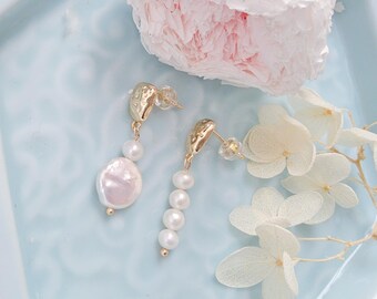 Cute real Pearl earrings.party earrings.Vacation earrings.Wedding Earrings.gift for her.white earrings.Bridal earrings.BrIdesmaid earrings.