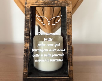 Lanterne cérémonie personnalisée  Cadeau mariage baptême  Lumière souvenir personnalisée
