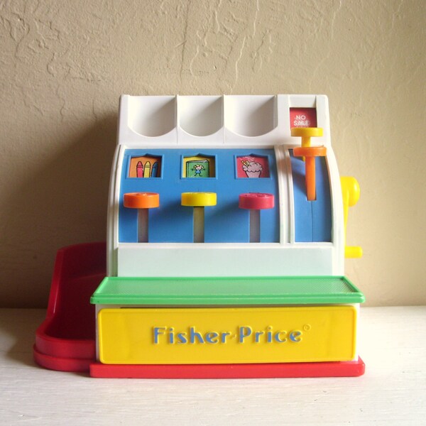 Vintage Fisher Price Cash Register Child Toy Working 2044