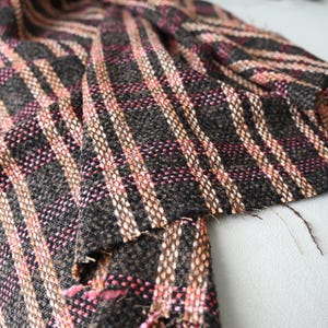 Wool Tweed Soft Blend Fabric Pink Multi-Colored Fleck Textured- (1/2 Yard)