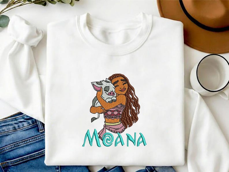 Moana Princess Embroidered Shirt Moana Sweatshirt Magic Kingdom Hoodie Disney Princess Gift for Fans Men Women image 1