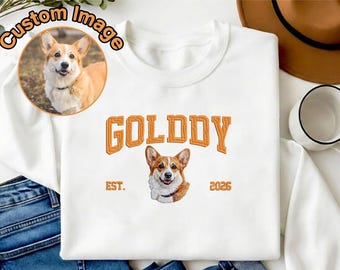 Besticktes Haustier-Shirt, personalisiertes Hundenamen-Sweatshirt, Hunde-Liebhaber-Geschenk, Geburtstagsgeschenk für Männer Haustierliebe, Katzenliebhaber-Hundeliebhaber