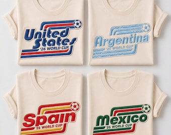 WM 2026 besticktes Shirt, benutzerdefiniertes Nation Stickerei Sweatshirt, Wir sind 26 Hoodie, USA Fußball Geschenk für Fans Männer Frauen