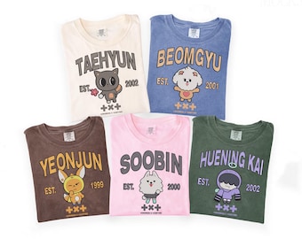 TXT Members Embroidered Shirt Tomorrow x Together Characters Sweatshirt MOA Hoodie Gift for Fans Men Women