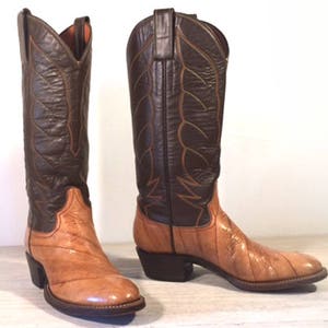 eel skin cowboy boots