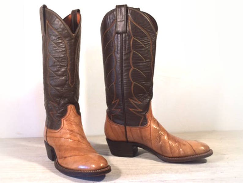 Vintage Cowboy Boots Renegade Tan Eel 