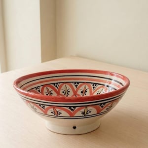 Handmade Moroccan Ceramic bowl _ traditional pottery _ decorative wall Hanging Bowl _ unique home decor _ New home Gift