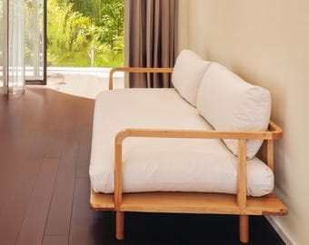 White Velvet Sofa Cushions, Japanese Futon, Meditation Tatami Mat, Floor Lounger