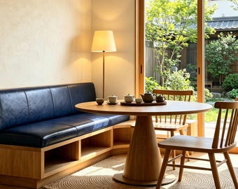 Cojines personalizados de piel sintética brillante azul marino, cojines para bancos, hechos a mano.