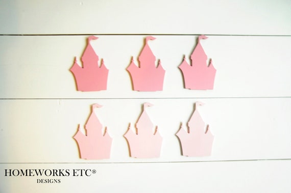 4 x Wooden mdf Princess //Prince Castle Plaque shape
