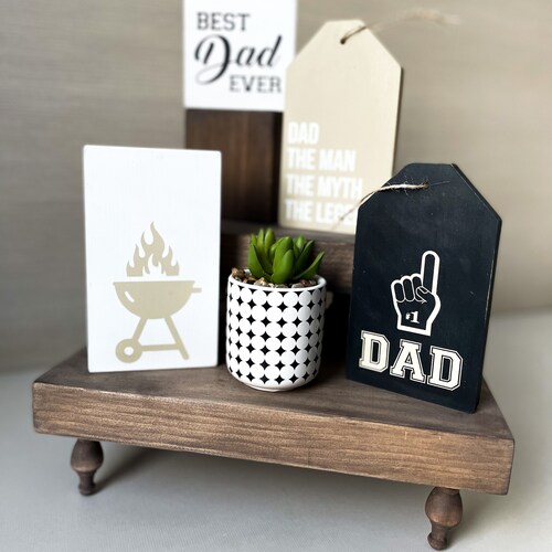 Fathers Day Tiered Tray Decor - Etsy