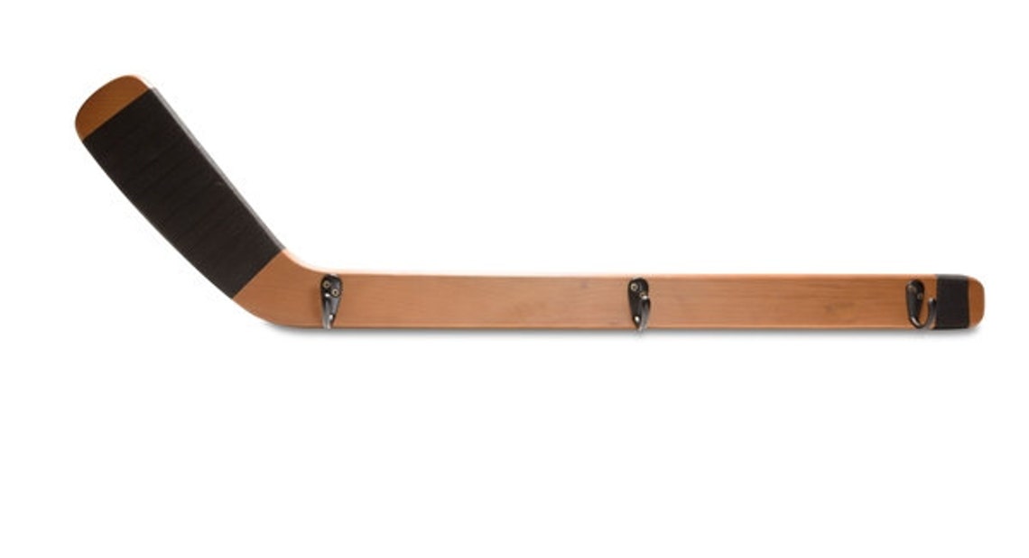 Hockey Stick Wall hooks for boys room decor hockey sports