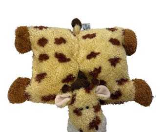 Vintage Russ Berrie Gigi Giraffe Folding Pillow Plush 14" Soft Toy GUC
