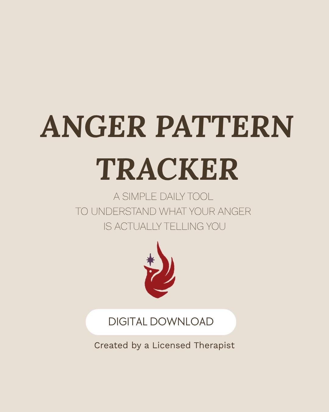 Anger Pattern Tracker Printable | Emotional Regulation Worksheet ...