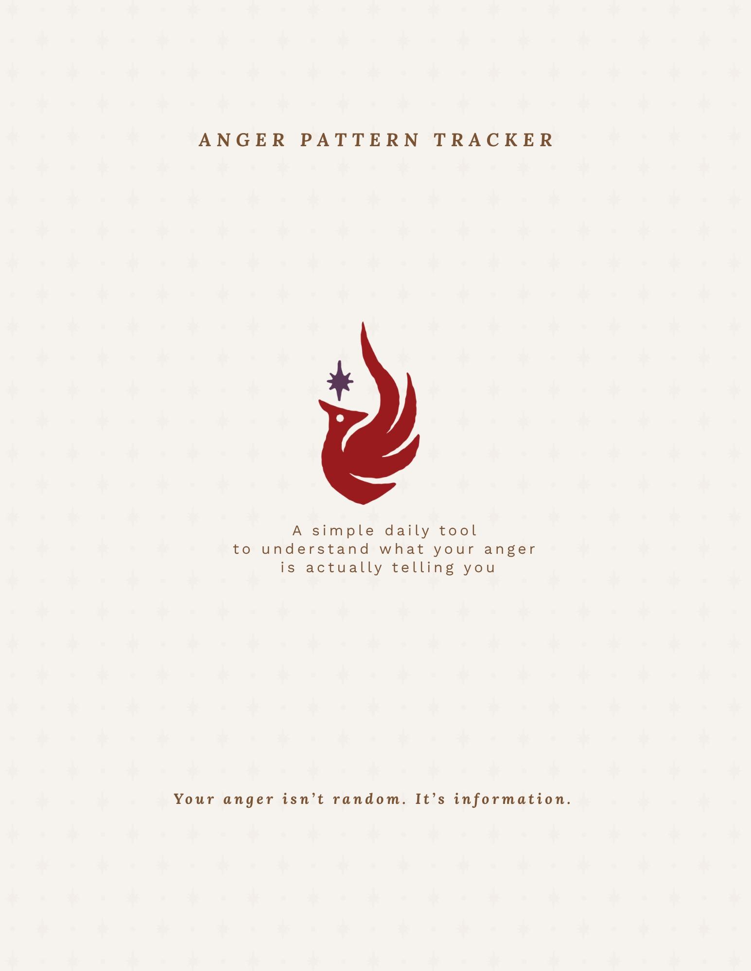 Anger Pattern Tracker Printable | Emotional Regulation Worksheet ...