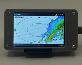 WiFi Desktop Weather Station – Live NWS Alerts, Forecast & Radar Display, Smart Local Weather Monitor, Unique Gift for Weather Nerd