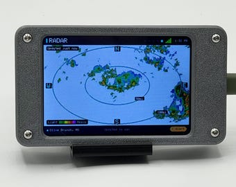 WiFi Desktop Weather Station – Live NWS Alerts, Forecast & Radar Display, Smart Local Weather Monitor, Unique Gift for Weather Nerd