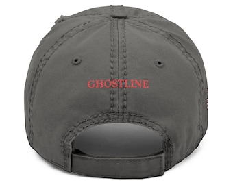 Ghostline Skull Patch dad hat | Distressed Embroidered Cap