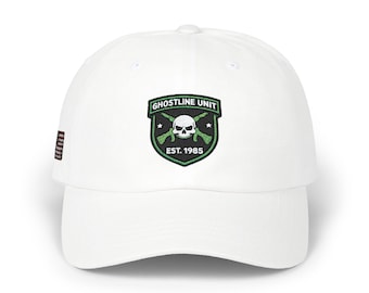 Ghostline Unit Skull Patch Dad Cap | Embroidered Baseball Hat