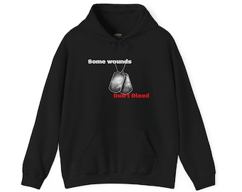 Veteran PTSD Support Hoodie, Military Awareness, Unisex Trauma, Sweatshirt