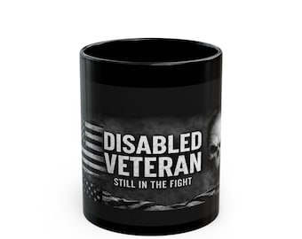 Disabled Veteran Flag Skull Mug | 11oz 15oz Ceramic