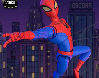 Articulated Spiderman Action Figure 3D STL Files (1/12 Scale) (Digital Download)