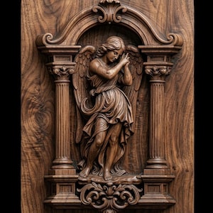 Angel 3D STL Model Relief - For  Wood Carving - 3D Printing (Digital File) With GIFT