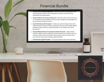 Therapy Financial & Billing Forms Pack | Financial Policy, Insurance Waiver, Good Faith Estimate, Surprise Billing, Superbill