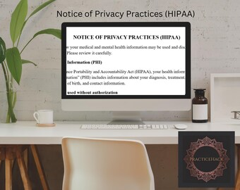 HIPAA Notice & Patient Rights Form | Editable Word Template for Therapy and Counseling Practices