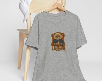 Jessie the Cat Reader Shirt, Book Lover Gift, Reading Cat Tee, Cozy Bookish Graphic Shirt, Literary Cat Lover Gift