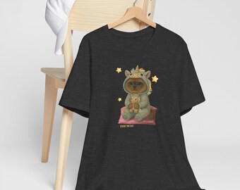 Jessie the Cat Unicorn Shirt, Kawaii Cat Tee, Fantasy Cat Gift, Cute Unicorn Graphic Shirt, Cozy Aesthetic Cat Lover Tee