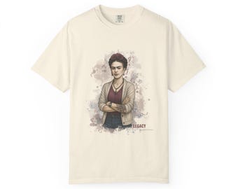 Frida Kahlo Portrait Tee, Vintage Graphic T-Shirt, Comfort Colors 1717