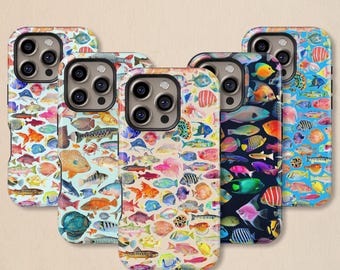 Colorful Tropical Fish Phone Case: Ocean Inspired Cover for iPhone 17 16 15 14 13 12 11 + MagSafe, Samsung Galaxy S26 S25 S24 S23 Ultra