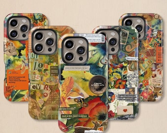 Vintage Nature Scrapbook Phone Case: Eclectic Nature Cover for iPhone 17 16 15 14 13 12 11 + MagSafe, Samsung Galaxy S26 S25 S24 S23 Ultra