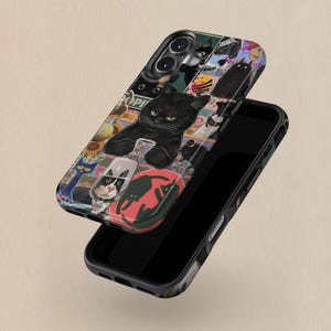 Scrapbook Black Cat Collage Phone Case: Vintage Cat Cover for iPhone 18 17 16 15 14 13 12 11 + MagSafe, Samsung Galaxy S26 S25 S24 S23 Ultra image 3
